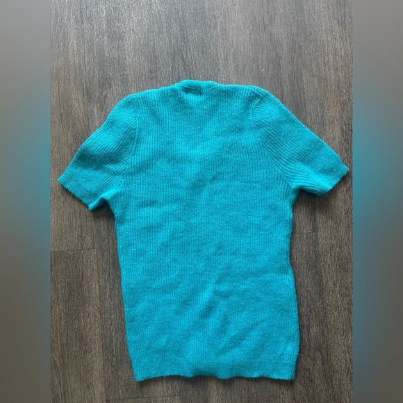 Teal Button-Up Women's Sweater - Picture 5 of 5